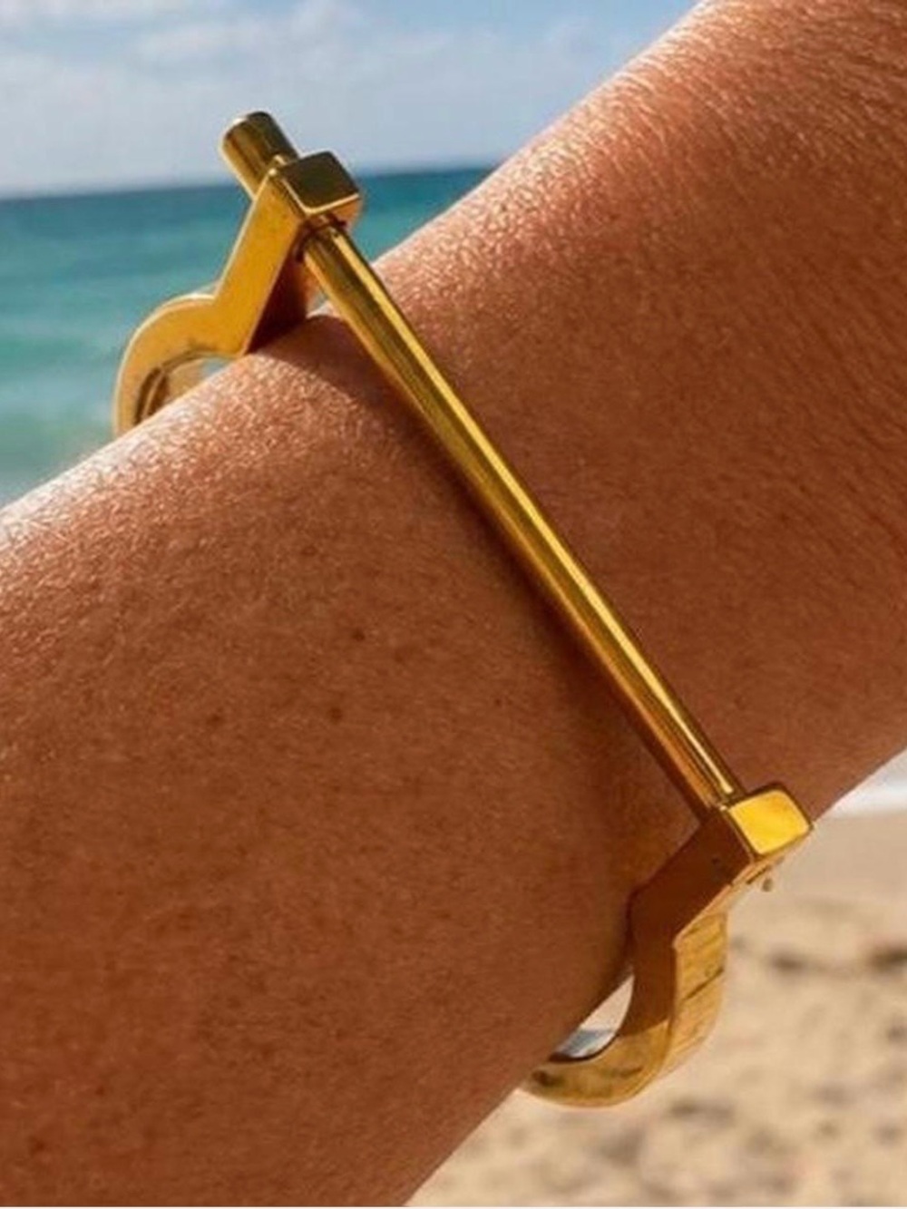 Miansai Gold Bar Torque Bracelet